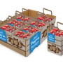 Stemilt Growers Inc. is introducing a paper tote bag this fall for apples and pears, says senior marketing manager Brianna Shales. The fruit comes pre-packaged in a displayready carton, she says, and the paper bags are 100% recyclable and feature the How2Recycle label to help shoppers properly dispose of it.