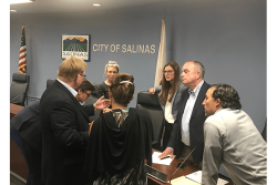 Four companies competed for a minimum $250,000 investment June 26 in Salinas.