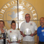 At the 15th annual CAFÉ Leadership Conference in Charlotte, N.C., Annmarie Chelius (from left), Evelyn Sussman, Edward Tracey (on behalf of Mo Montgomery), accept awards at the 2019 Idaho Potato Commission Leadership Innovation Awards for Excellence in Foodservice Education with the commission’s Alan Kahn (far right).

