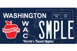 Washington apple license plate