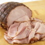 Whole ham sliced