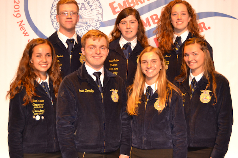 New Jersey FFA officers for the 2019-2020 year.