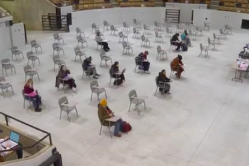 By turning a livestock arena into a spacious classroom, CAFNR Dean at the University of Missouri says they're able to instruct 2,700 students per week in the arena. Overall, CAFNR says 83% of its classes are offering some form of face to face instruction.