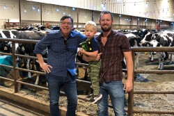 Tom Gallagher with dairy producer