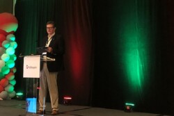 Leighton Romney, CEO of  Mexican apple grower/importer Paquime, Chihuahua, presented the Mexican apple outlook at the U.S. Apple Association Crop Outlook & Marketing Conference Aug. 23.