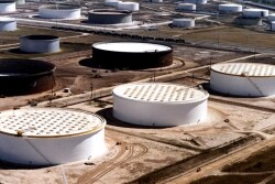 Oil storage tanks