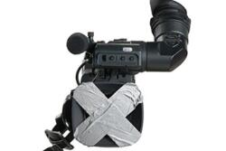 Stock photo of a camera being covered up. 