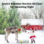 Reindeer must undergo routine vet checks before flight.