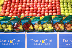 CMI Orchards Daisy Girl Organics retail display