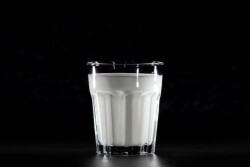 Glass of real milk. 