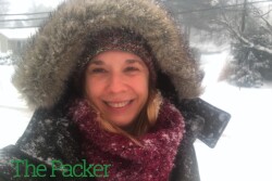 amy in snow