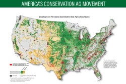 Between 2001 and 2016, 11 million acres of farmland and ranchland were converted to urban and highly developed land use or low-density residential land use.
