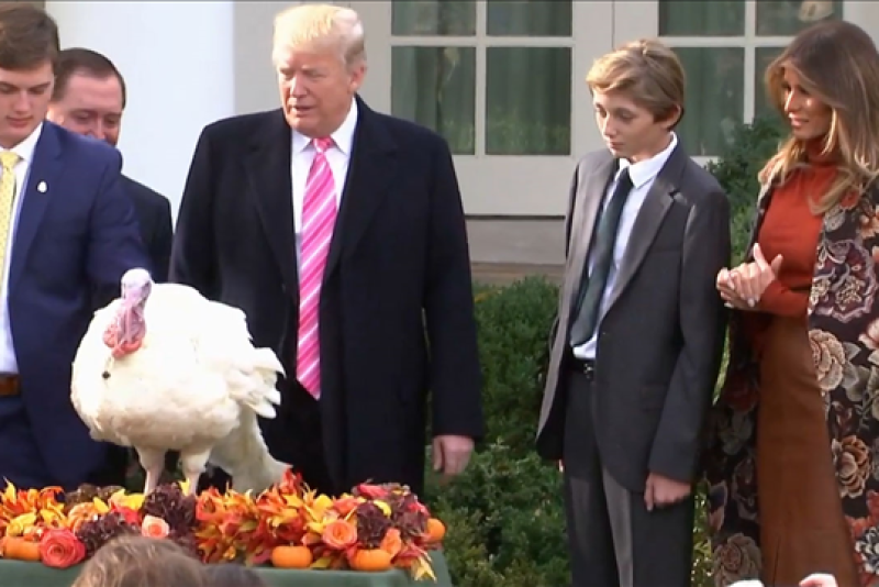 Pres Trump Turkey Pardon 2017