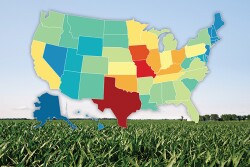 Number of Farms by State