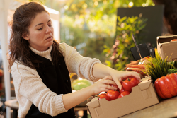 Locally grown, farmers market