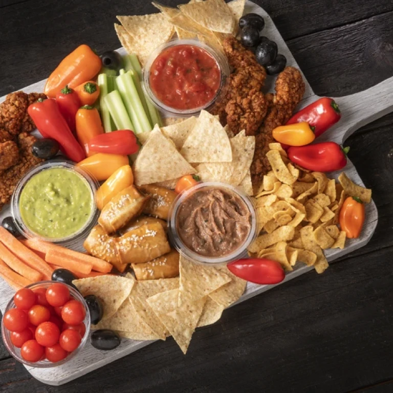 Yo GnG small snack board open lids with snack items