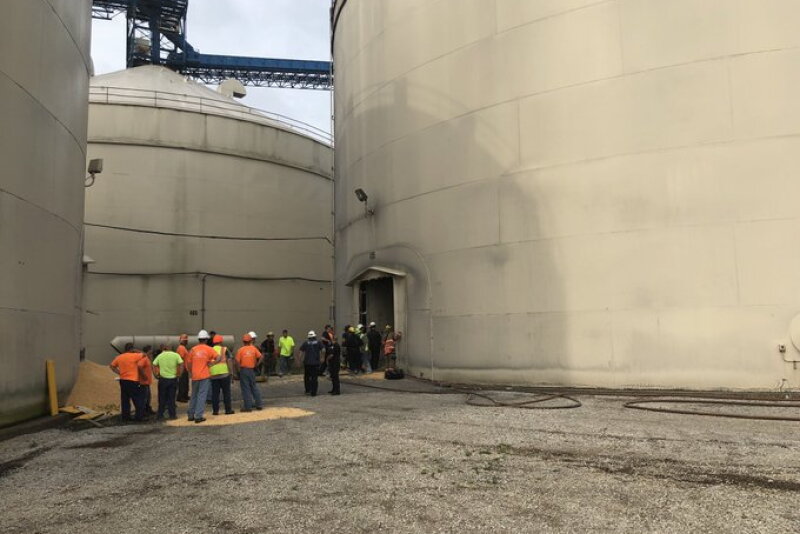 Around 9 a.m. on Friday morning, emergency crews responded to the Anderson’s grain storage facility in Toledo, Ohio on Edwin Drive as two employees were reported trapped in a grain storage tank. 