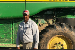 Mr. Conyer in front of Deere