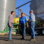 Every morning, Darren (middle), Brian (left) and Bobby (right) meet to discuss the day’s tasks. This meeting ensures they are all on the same page and no ball is dropped on their 20,000-acre row crop operation.