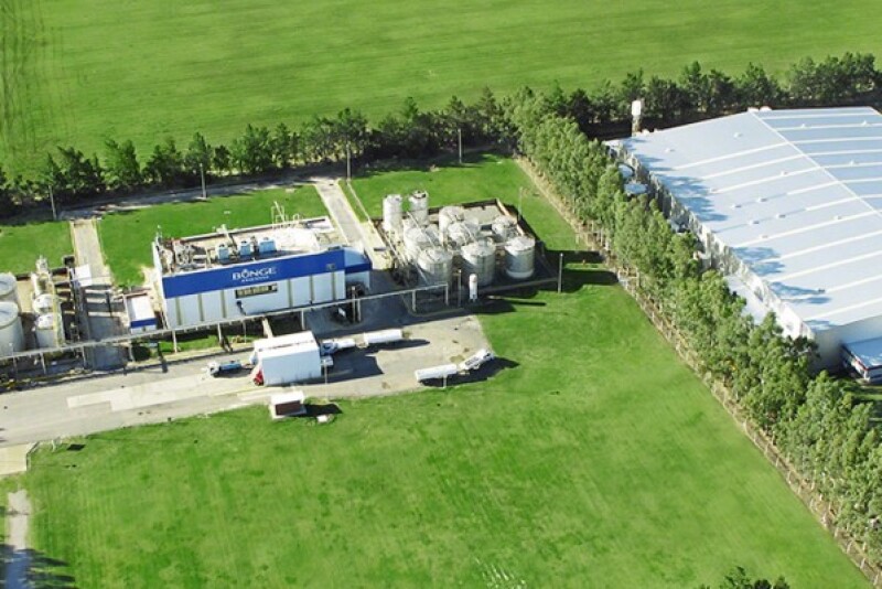 U.S. agricultural commodities trader Bunge Ltd on Tuesday said adjusted income rose more than three-fold in the first quarter from a year earlier as strong crop export demand and stout oilseed crushing margins bolstered its core agribusiness segment.