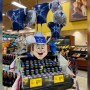 A Dallas Cowboys-themed Super Bowl merchandising display