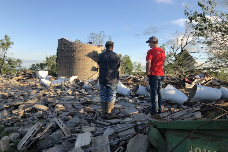 That night, a mile wide EF4 tornado completely destroyed all of the hard work my family and the generations before us had put into our farm. I was heartbroken, angry and grateful all at the same time. Heartbroken for the loss of our buildings and animals, angry about why it happened to us, and grateful that my sisters and I weren’t going home to plan funerals.