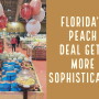  A retail display of Florida peaches.
