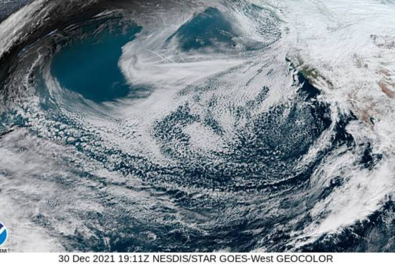 California December 2021 storm clouds