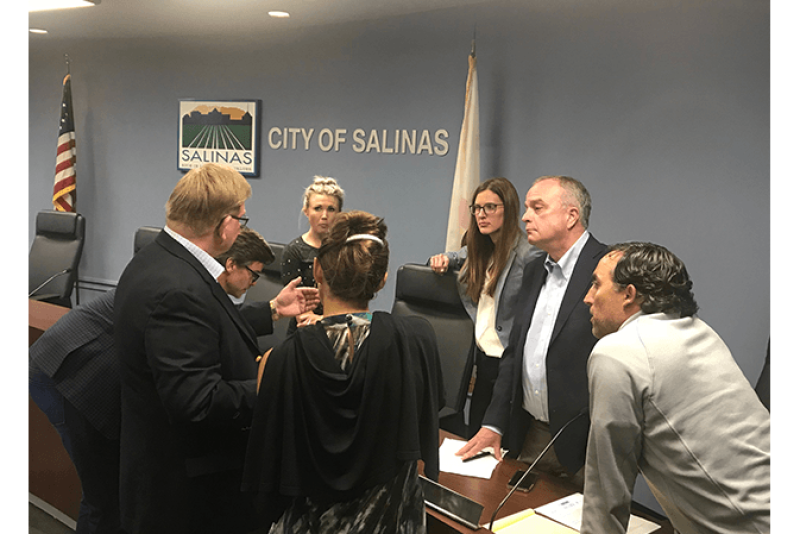 Four companies competed for a minimum $250,000 investment June 26 in Salinas.
