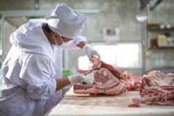 Labor issues in the meat industry caused shortages in grocery stores.
