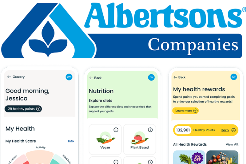 phone apps and albertsons logo