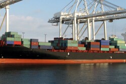 trade container ship
