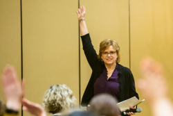 Wendy McManus speaks at the 2019 PMA Women's Fresh Perspectives event.