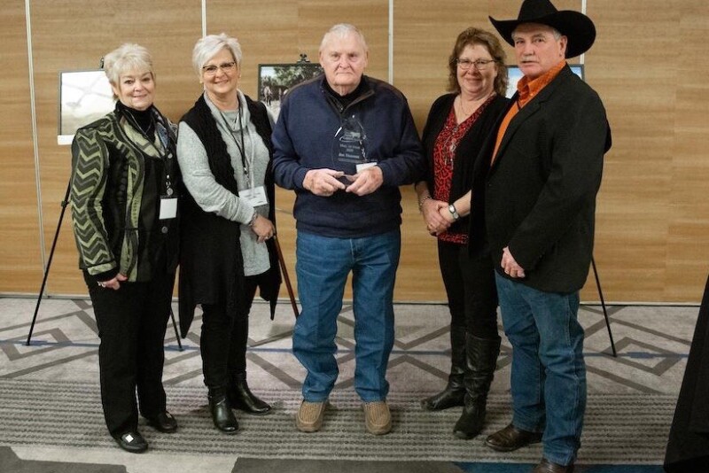 Left to right: Virginia Potter, Hiedi LaBrue, Jim Thomas, Eileen Davidson, and Vernon Davidson.