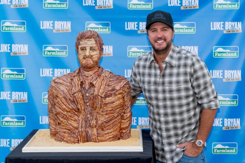 Luke Bryan and Bacon Statue