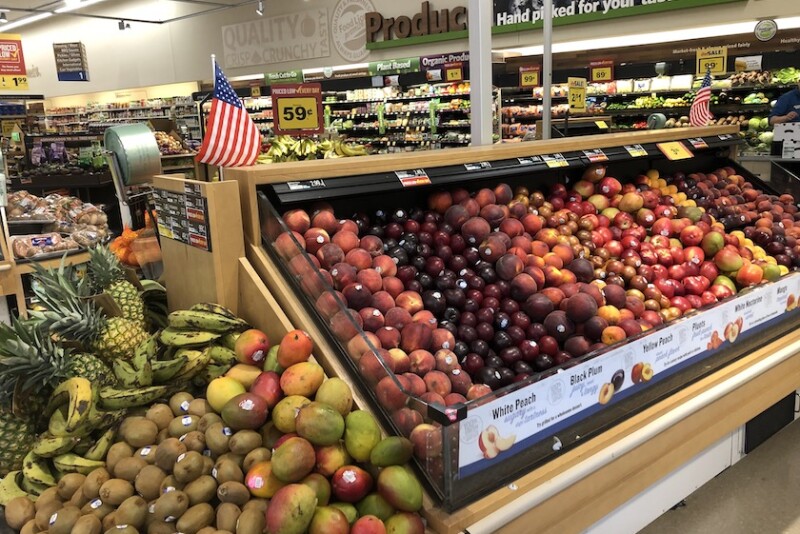 mangoes, stone fruit, peaches, plums