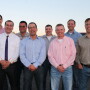 Feedlot Health partners include (left to right) Stuart Hall, Luis Burciaga, Kee Jim, Calvin Booker, Matt May, Eric Behlke, Tye Perett, Kent Fenton (Missing is Dr. Brian Wildman and Dr. Breck Hunsaker)

