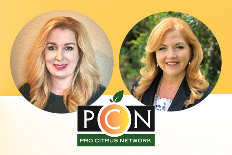 Christine Raymer (left) and Kim Flores have been hired as vice presidents by Pro Citrus Network. 