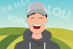 Researchers suggest the average American should laugh 15 times or more a day for health maintenance.