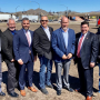 FPAA representatives and others attending a groundbreaking ceremony for Mariposa Road improvements include Nohe Garcia (from left), Nogales, Ariz.-area developer; Nogales City Manager John Kissinger, Juan Ciscomani, senior advisor for regional and international affairs for the Arizona governor’s office; Bobby Astengo of Peppers Plus, Gustavo Acosta of RL Jones Customhouse Brokers, Jaime Chamberlain of Chamberland Distributing, and Terry Shannon Jr. of Shannon Brokerage.
