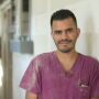 Male employee on the sow farm