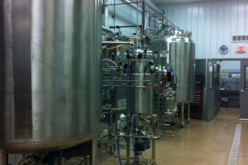 Fermentation tanks at MS Biotec produce the beneficial bacteria Megasphaera elsdenii.