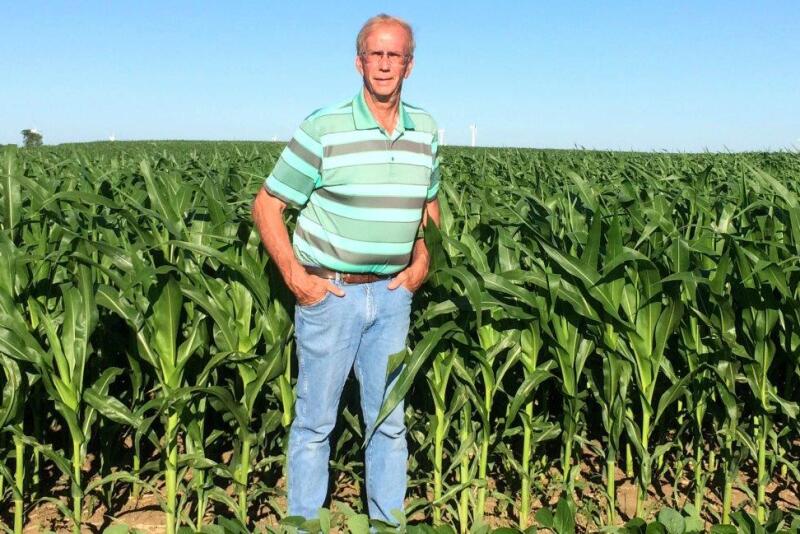 Harnessed to six-row, alternating strips of corn and soybeans, Jim Nichols boomed a 292 bu. yield average. Standing on the edge of his farmland, Nichols points upward at a carbon secret: His corn crop comes from the sky.