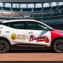 Auto with the logos of Avocados from Peru and the Atlanta Braves.