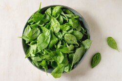 Spinach salad in a bowl
