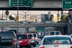 Traffic near downtown Los Angeles