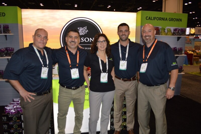 Derrick Bender, Justin Parnagian, Angela Lopez, Charles Rowland, Chad Nelsen, with Fowler Packing, Fresno, Calif. at the Fresh Summit in Orlando, Fla.
