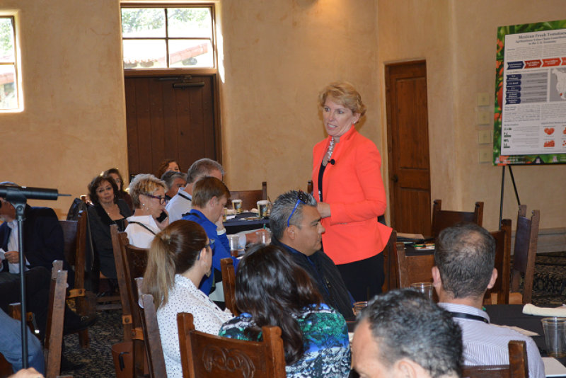 PMA president and CEO Cathy Burns spoke Nov. 1 at the Fresh Produce Association of the  Americas  50th Nogales Produce Convention.