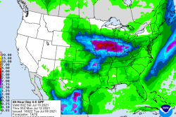  Wet weather forecasts across the Midwest caused commodity prices to tank Tuesday, with soybean oil and corn hitting the daily limits lower. Much of the Midwest is forecast to receive rain at key pollination time.