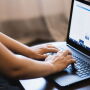 Man working on a laptop